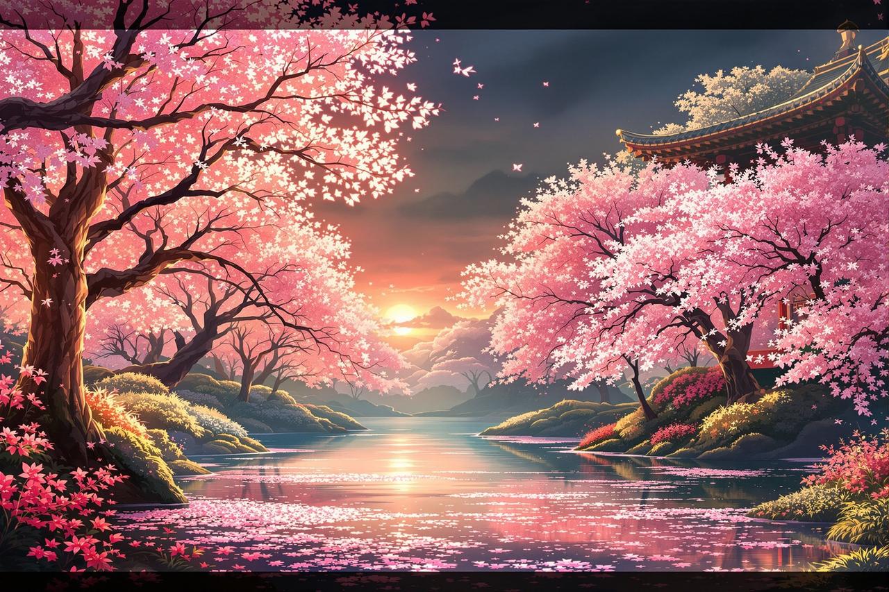 蕃茄短剧作品展示 - 花间绘梦师 — 场景美术