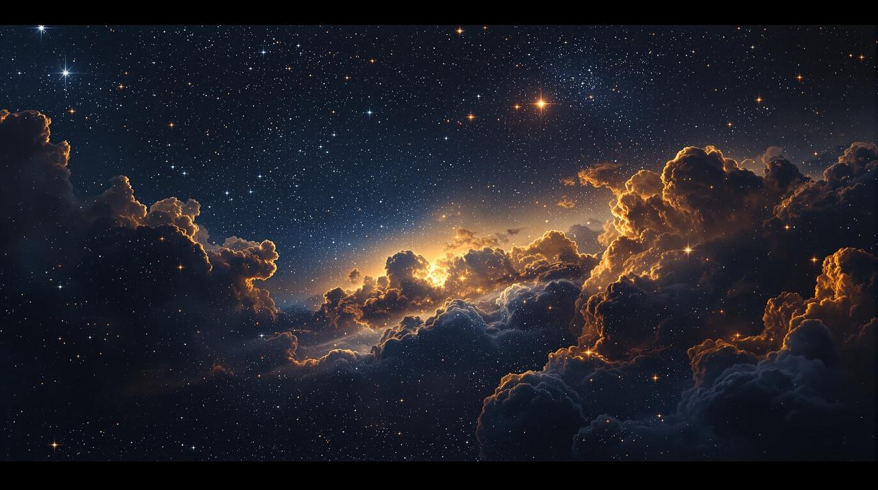 蕃茄短剧 - 璀璨星空背景,闪亮的天狼星照耀夜空
